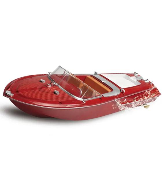 HUIQI SK1 RTR 2.4G 25km/h RC Boat Remote Control Racing Ship Waterproof Wood Speedboat Toys Vehicle Retro Models