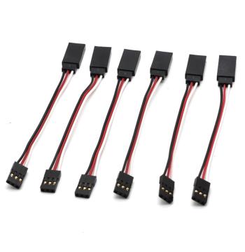 10 PCS JR Plug Male to Female Servo Extension Cable 3P 100mm 30Core for Futaba and JR Servos / RC Cars Airplanes Helicopters