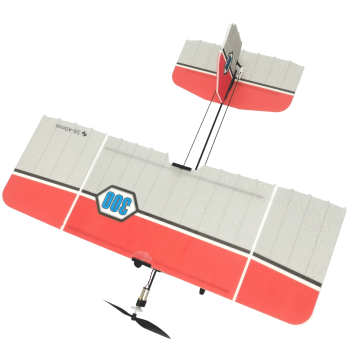 TY Model 300 Red 300mm Wingspan PP Foam DIY Micro Indoor Slow Flyer RC Airplane Glider KIT With Gear Box for Beginners