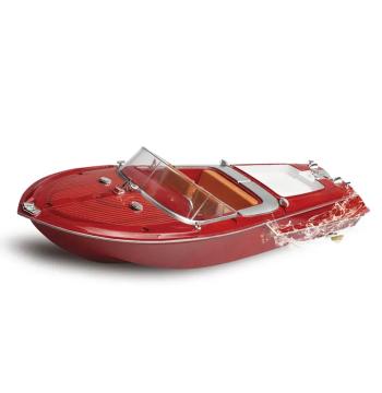 HUIQI SK1 RTR 2.4G 25km/h RC Boat Remote Control Racing Ship Waterproof Wood Speedboat Toys Vehicle Retro Models