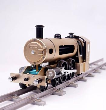 Teching Engine Steam Train Model With Pathway Full Aluminum Alloy Model Gift Collection STEM Toys