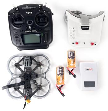 DarwinFPV CineApe 25 Analog 2.5Inch 4S Cinematic Whoop RC FPV Racing Drone RTF with RadioMaster TX12 Mark II Remote Controller FPV Goggles